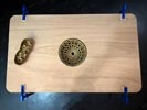 table basse  paneau sandwich noix